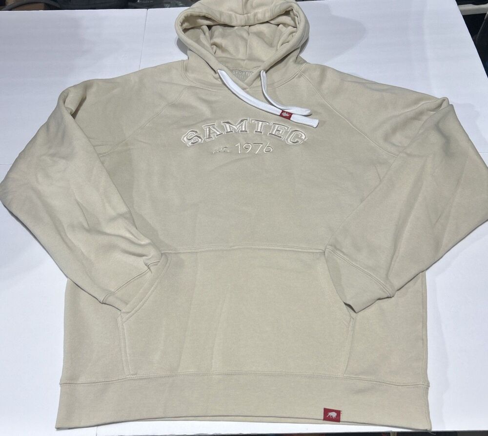Sportiqe Samtec Est 1976 Beige Cream Pullover Hoodie Men's Size 2X XXL